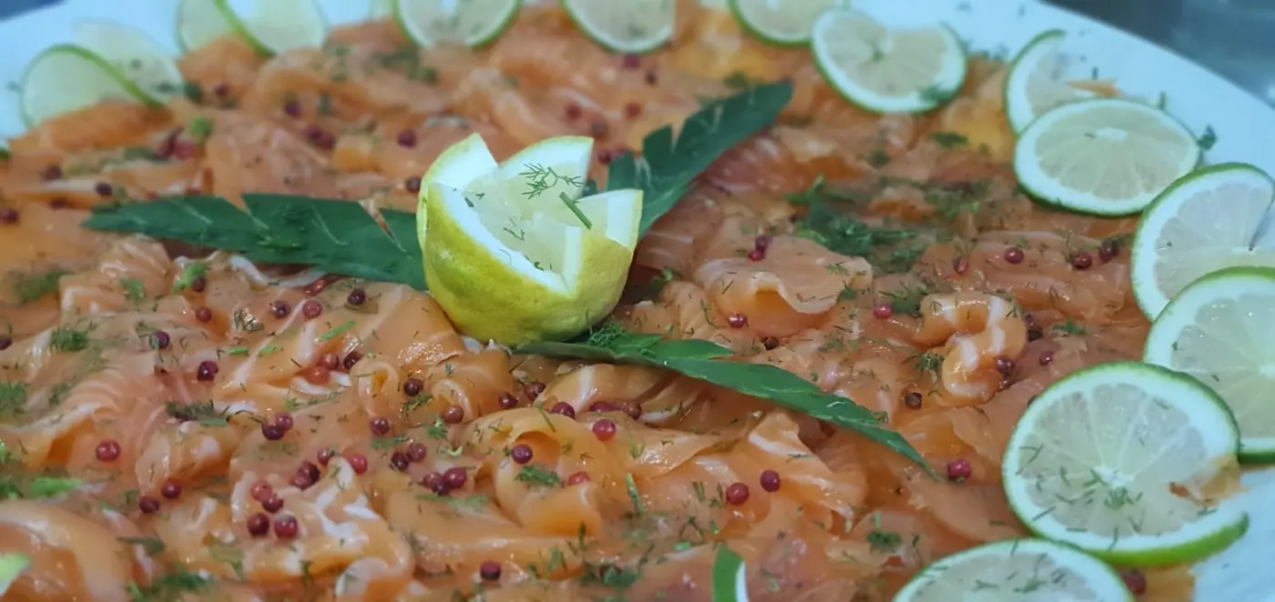 Carpaccio de saumon au citron vert
