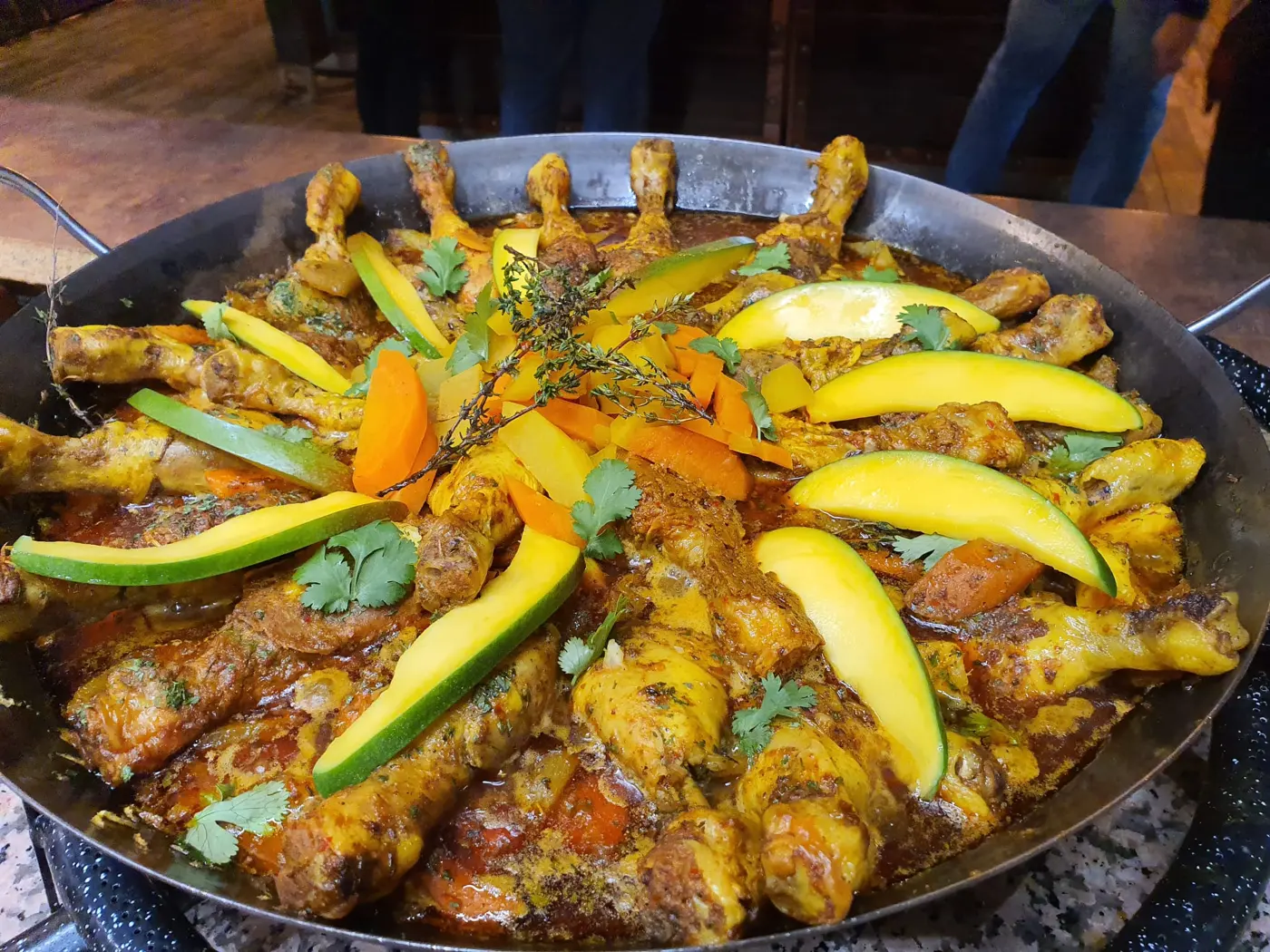 Poulet au curry et mangue